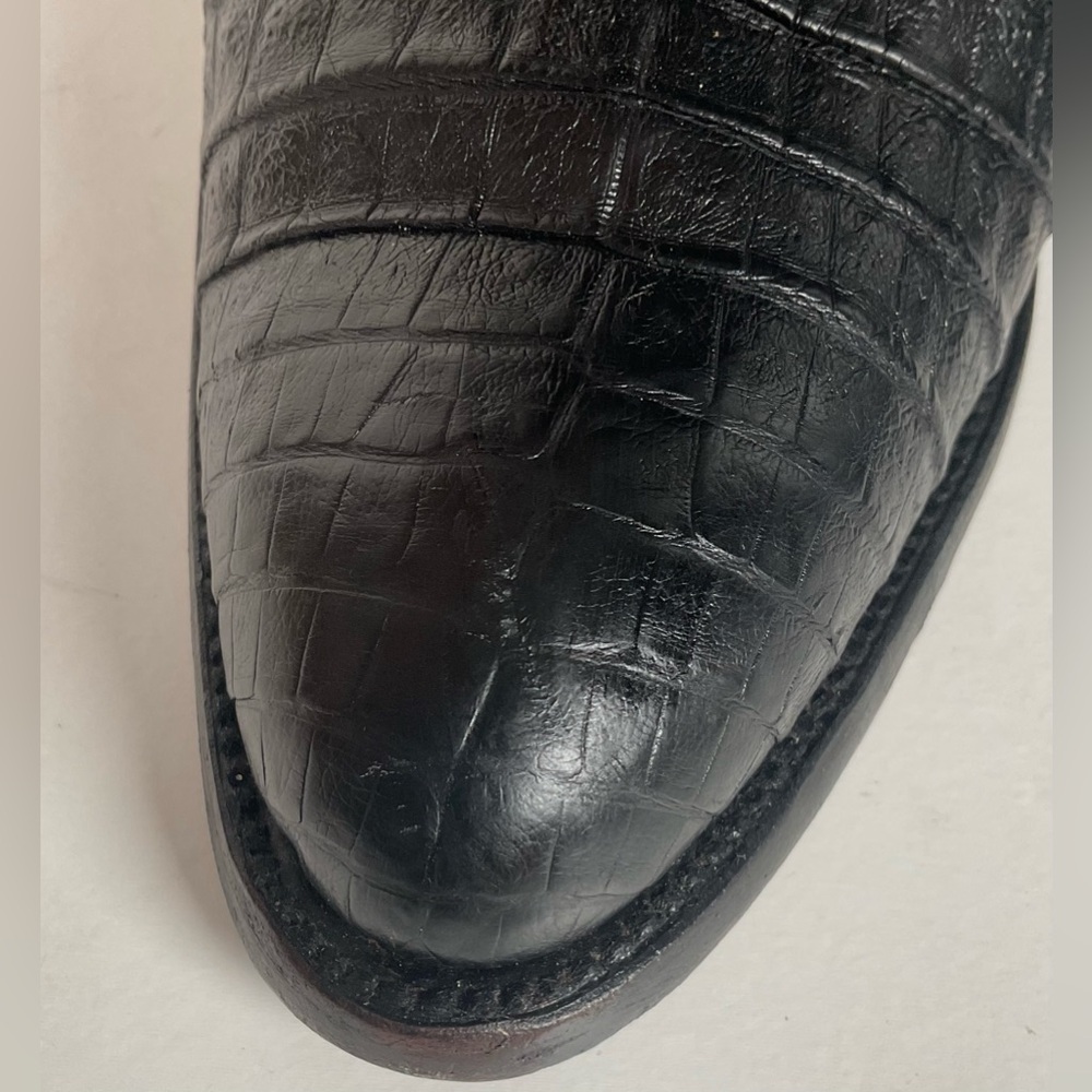 Rivers’ Royal Caiman Belly Cowboy Boots | Exotic | Tooled Inlays | Men’s 9.5 - Picture 11 of 16